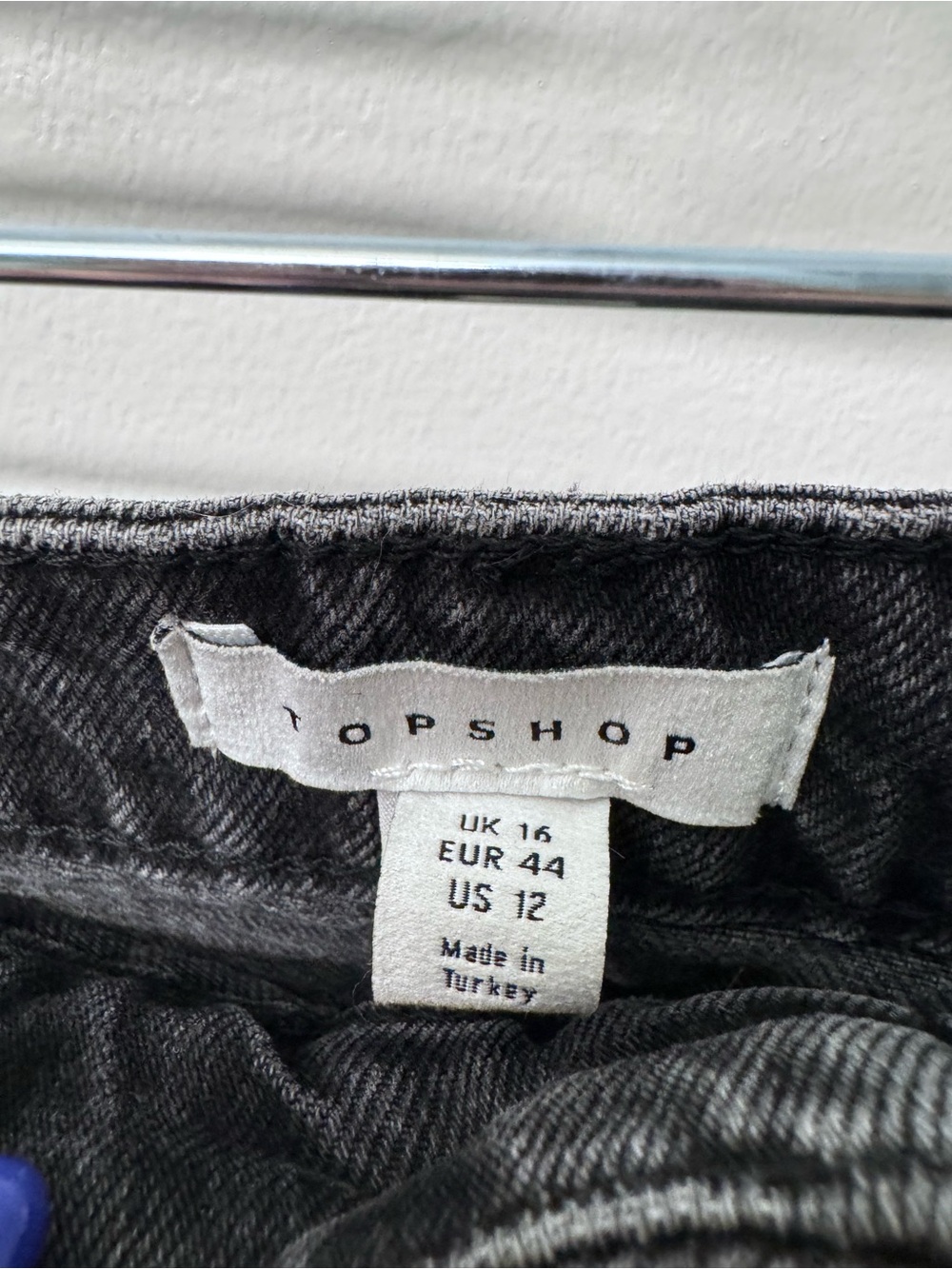 Topshop Moto Black Denim Mini Skirt - Classic High- Waist Style - Picture 4 of 4